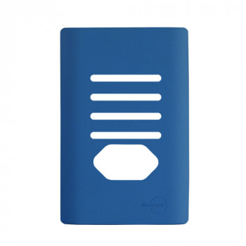 Placa p/ 4 Interruptores + Tomada 4x2 - Novara Azul Fosco